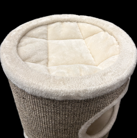 Krabton desertkleur met sisal, 5 slaapplekken en hangmat voor katten- bovenkant