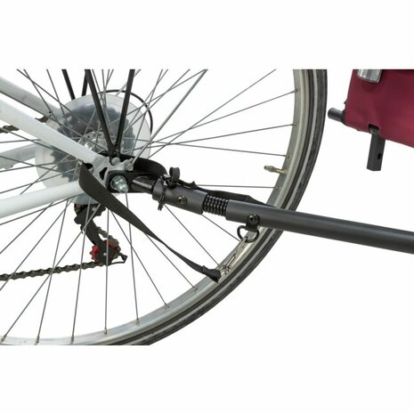Trixie hondenfietskar grijs rood medium voor honden tot 22 kg - fietsaansluiting