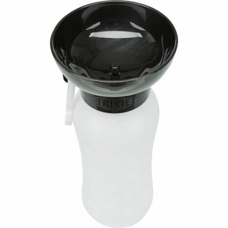 Trixie waterfles hond 550ml met drinkbak