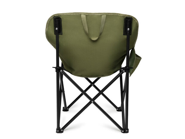 Delphin WASABI SHORTback compacte opvouwbare stoel in groene uitvoering met zijvak voor accessoires en verkorte rugleuning voor