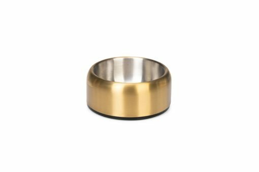 Luxe gouden Designed by Lotte Noar hondenvoerbak van RVS met antislipbodem