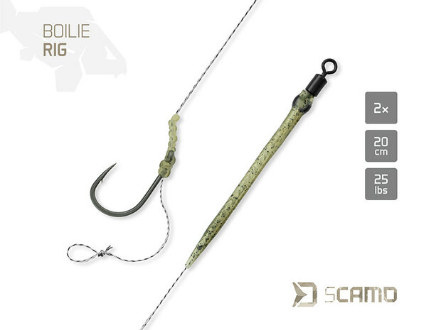 Delphin sCAMO Boilie Rig | Klassieke Geknoopte Karper Rig
