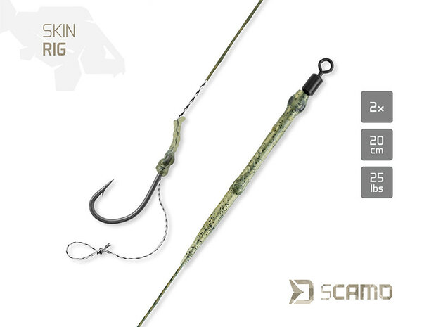 Delphin sCAMO Skin Rig | Gecoate Geknoopte Karper Rig