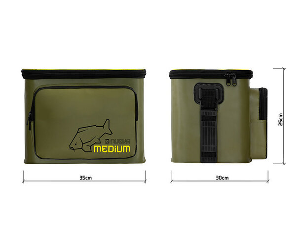 Delphin NuEVA Medium Carryall waterdichte EVA vistas met voorvak en schouderband