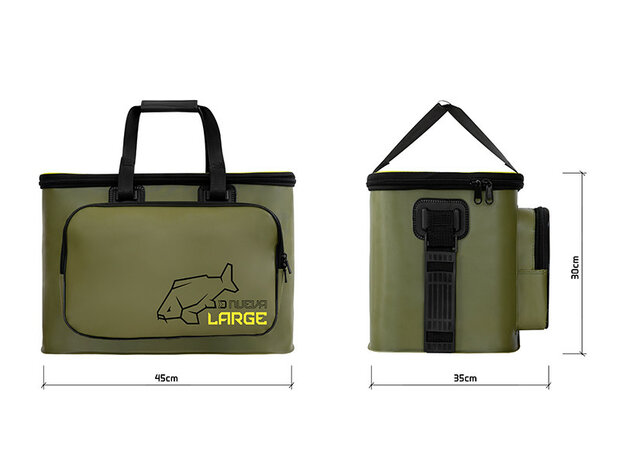 Delphin NuEVA Large Carryall waterdichte EVA vistas met handvatten en schouderband