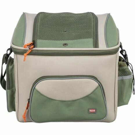 TRIXIE stuur fietsmand groen beige voor kleine hond tot 6 kg met beugelhouder