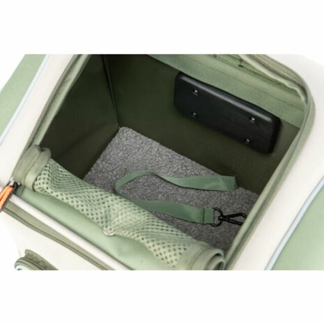 TRIXIE stuur fietsmand groen beige voor kleine hond tot 6 kg met beugelhouder