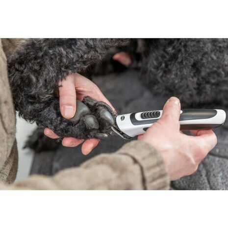 Accu-Tondeuse SLIM TR500 wit zwart ergonomische draadloze hondentrimmer voor de poten