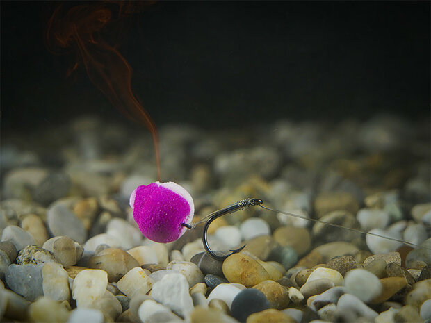 Kant-en-klare fluorocarbon method feeder onderlijn met TURNER haak en bait spike