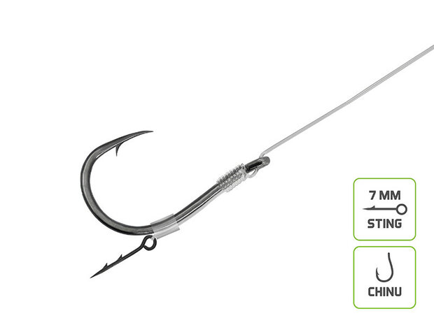 Delphin Feeder rig Delphin Fluoro Sting Chinu 10 stuks met bait spike