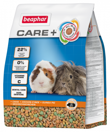 Beaphar Care+ Cavia 1,5kg + 2x gratis knabbelsticks det.1