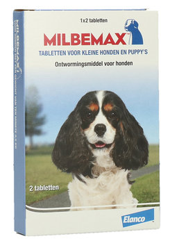 Milbemax ontworm tabletten puppy kleine hond