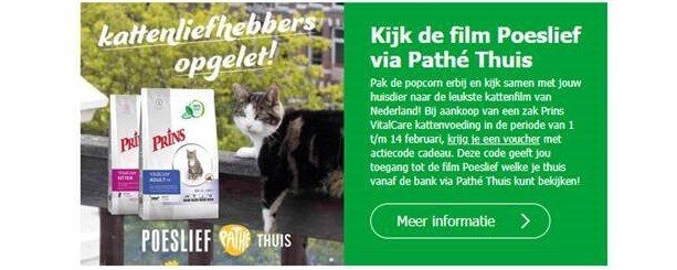 Ontvang een filmvoucher bij aankoop van een verpakking Prins VitalCare* Ontvang een filmvoucher bij aankoop van een verpakking Prins VitalCare*