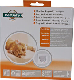 Staywell Kattendeur met Magnetische Sleutel – Wit 4-Weg