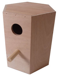 Broedblok Valkparkiet Zeskantig – Houten Nestkast