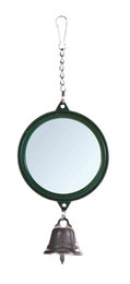 Kunststof ronde spiegel met bel 6 cm
