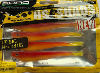 HS Shad 610 finshad 115 yellow red