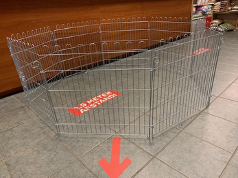Puppy- en konijnenren 8-delig 55 cm hoog