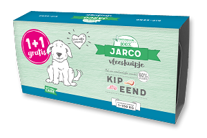 Jarco hondenvoer vleeskuipjes kip eend  2 x150 gram