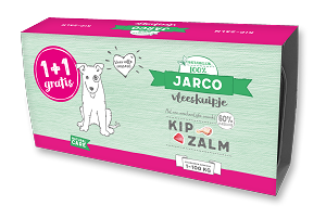 Jarco hondenvoer vleeskuipjes kip zalm  2 x150 gram