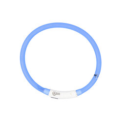 USB Led Verlichtingshalsband blauw 20-45 cm