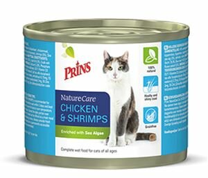 Prins Nature cat kip met garnalen 200 gram