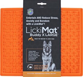 Lickimat likmat buddy hond oranje XL