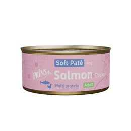 Prins Salmon and Chicken soft paté blikvoeding kat 70 gram