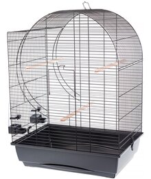 Vogelkooi Elisabeth zwart – Grote kooi voor groot parkieten