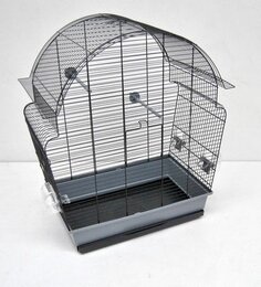 Vogelkooi Donna – Zwart/Grijs voor kleine vogels