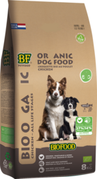 Biofood natuurlijke hondenvoer brok kip 8KG