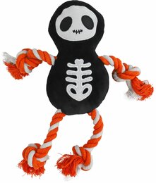 Boon Halloween Hondenspeelgoed Skelet + Touw 30cm