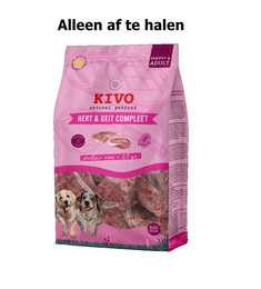 Kivo Porties Hert & Geit 500g | Diepvries Hondenvoer