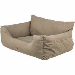 Trixie Autostoel Dubbel Taupe 80x35 cm voor Honden | Veilig & Comfortabel