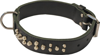 Dubbel leren hondenhalsband met beslag 67 cm